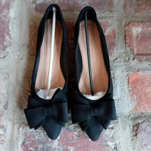 Suede Bow-Knot Ballet Flats NWOB